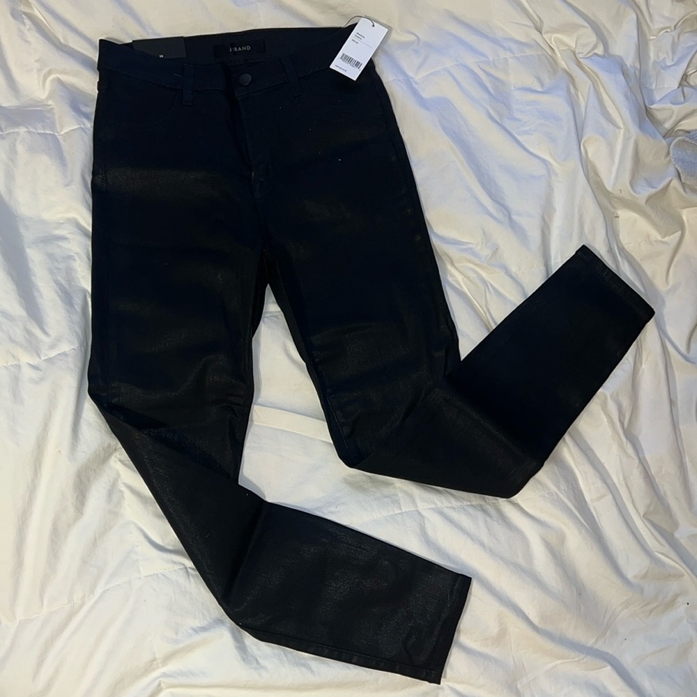 J Brand Black metalic Black Stocking Jeans in ‘ALANA’ high rise, crop-skinny NWT